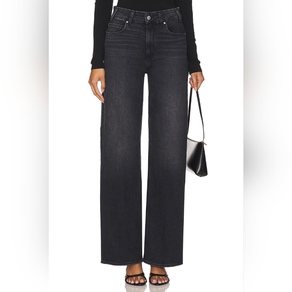 PAIGE DENIM Sasha Wide Leg Jeans in Viper Distressed Size 30